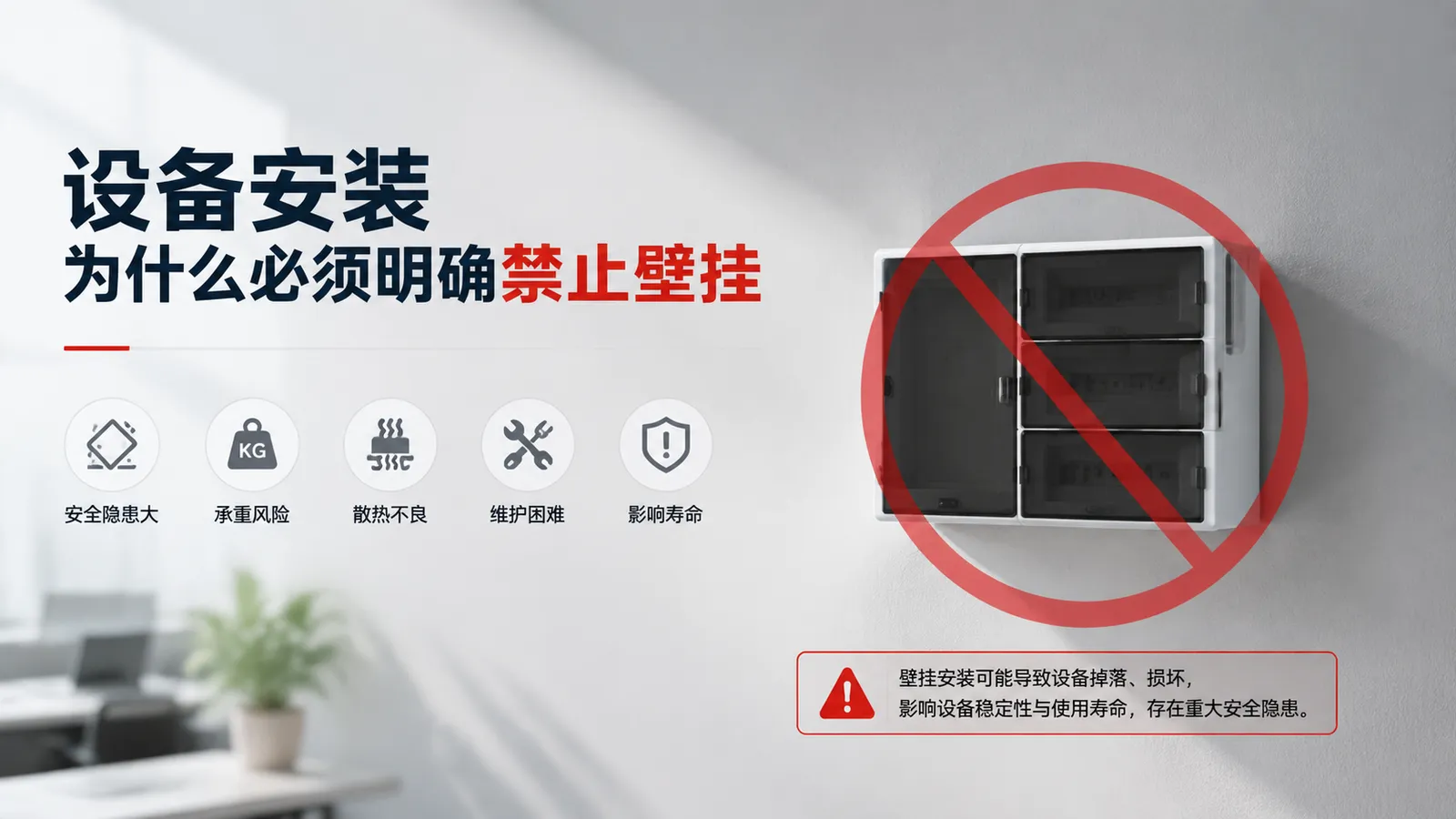 设备安装为什么必须明确禁止壁挂
